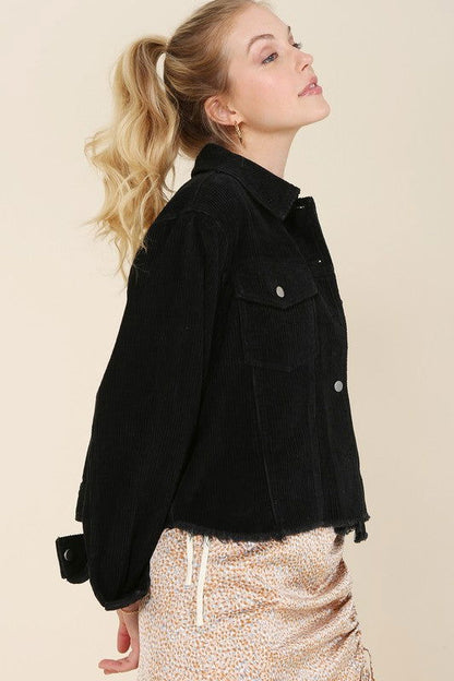 Lilou Frayed corduroy jacket us.meeeshop - 