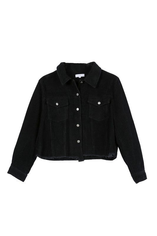 Lilou Frayed corduroy jacket us.meeeshop - 