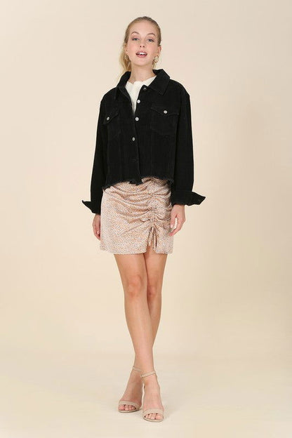 Lilou Frayed corduroy jacket us.meeeshop - 