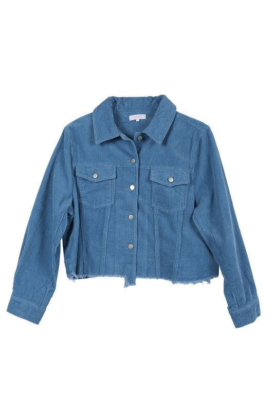 Lilou Frayed corduroy jacket us.meeeshop - 