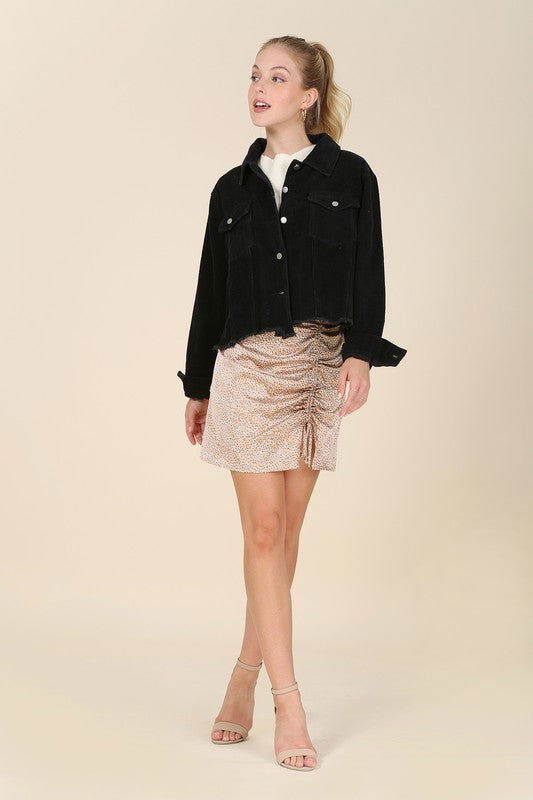 Lilou Frayed corduroy jacket us.meeeshop - 