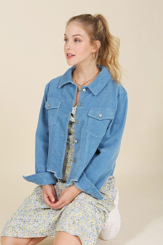 Lilou Frayed corduroy jacket us.meeeshop - Coats & Jackets