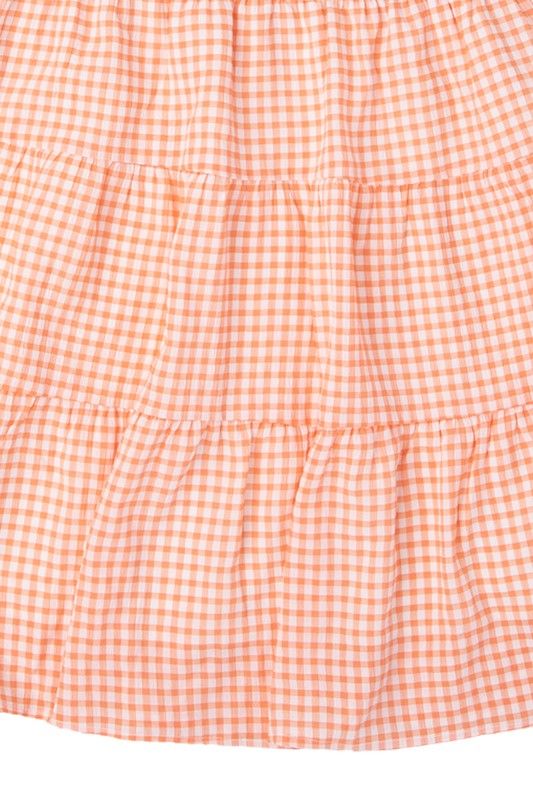 Lilou Gingham checked tiered dress us.meeeshop - 