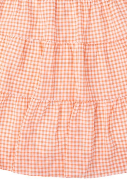 Lilou Gingham checked tiered dress us.meeeshop - 