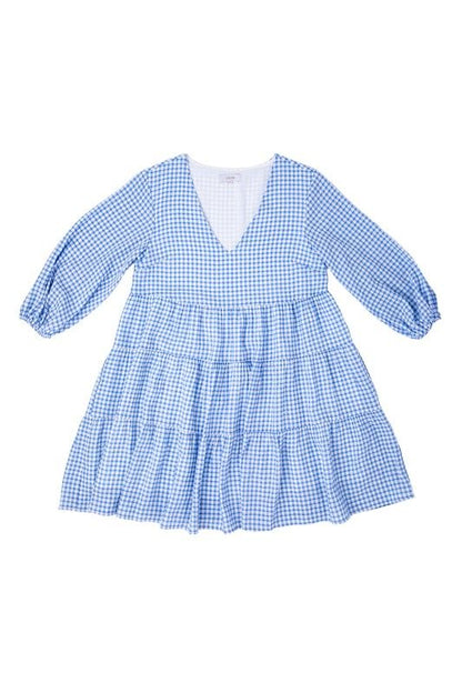 Lilou Gingham checked tiered dress us.meeeshop - 