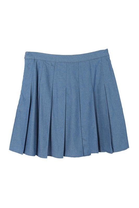 Lilou | High waisted blue tennis skirt us.meeeshop - 