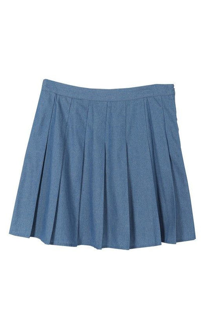 Lilou | High waisted blue tennis skirt us.meeeshop - 