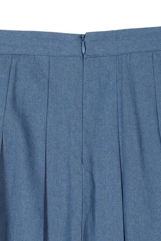 Lilou | High waisted blue tennis skirt us.meeeshop - 