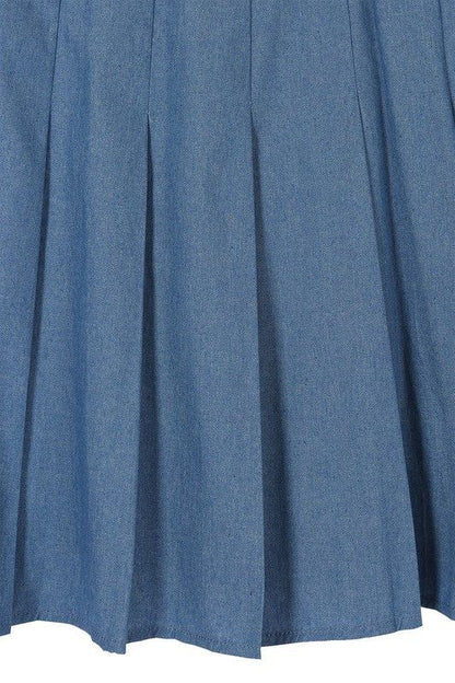 Lilou | High waisted blue tennis skirt us.meeeshop - 