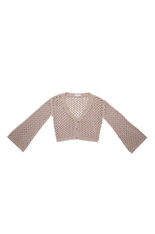 Lilou Hole-knit cardigan us.meeeshop - 