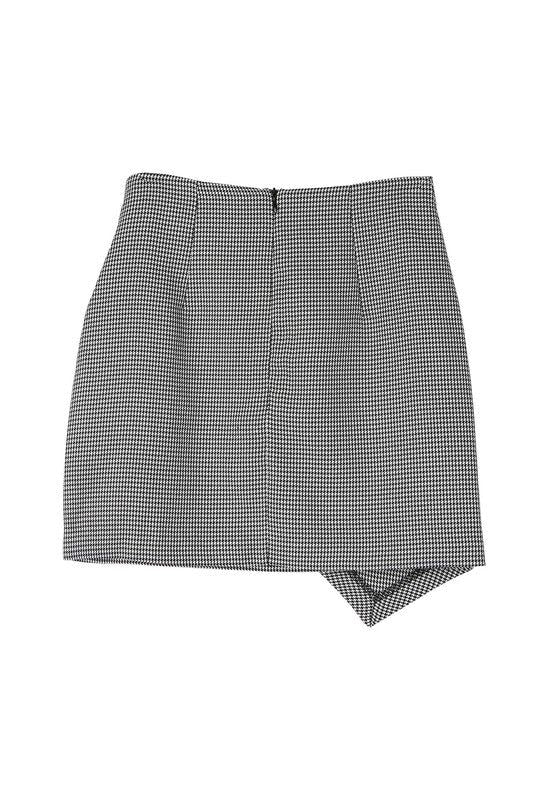 Lilou Hound tooth shirred wrap skirt us.meeeshop - 