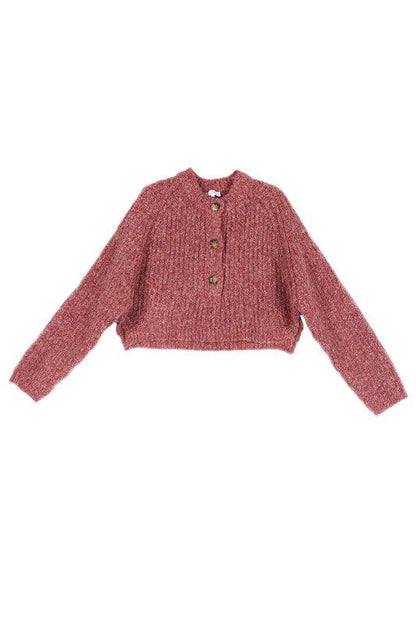 Lilou | Melange multicolor sweater top us.meeeshop - 