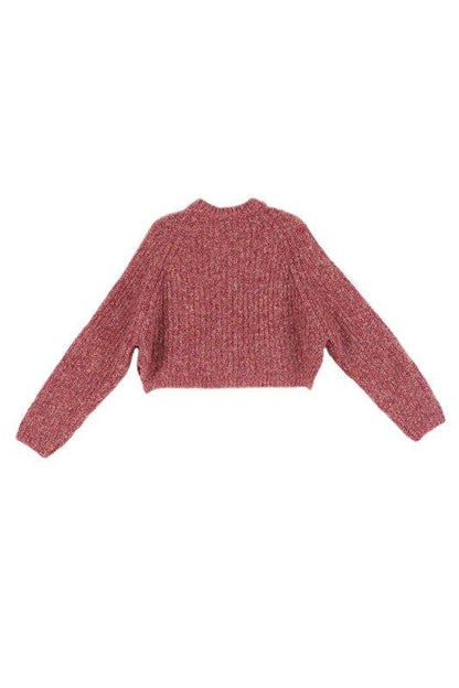 Lilou | Melange multicolor sweater top us.meeeshop - 