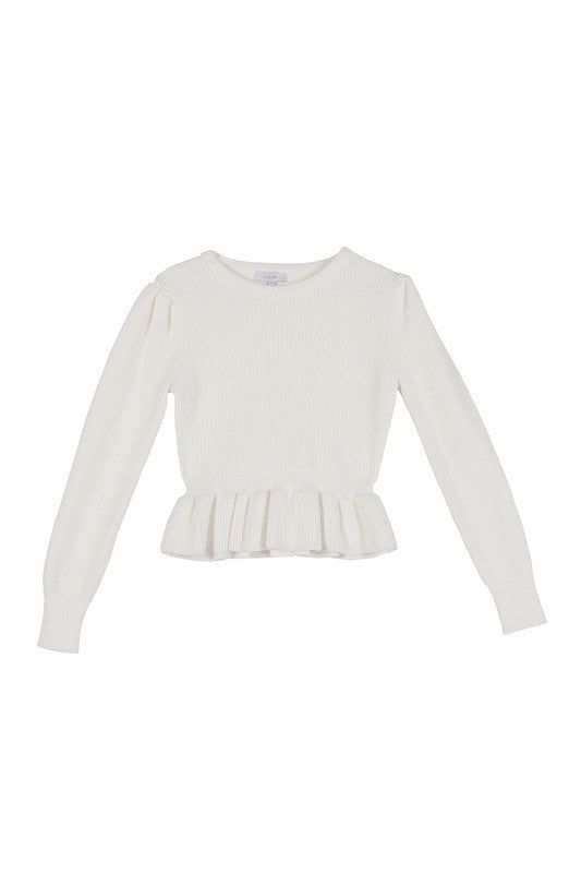 Lilou Peplum sweater top us.meeeshop - 