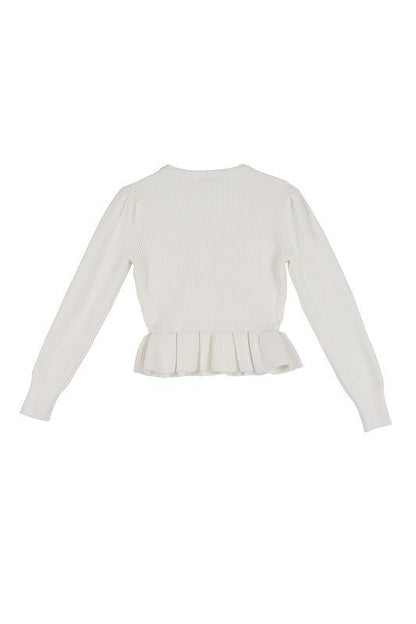 Lilou Peplum sweater top us.meeeshop - 