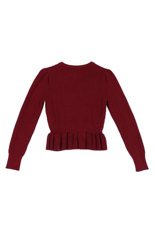 Lilou Peplum sweater top us.meeeshop - 