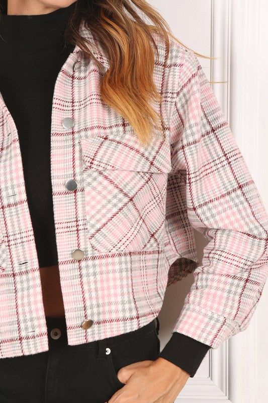 Lilou Plaid crop jacket us.meeeshop - 