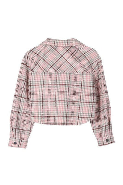 Lilou Plaid crop jacket us.meeeshop - 