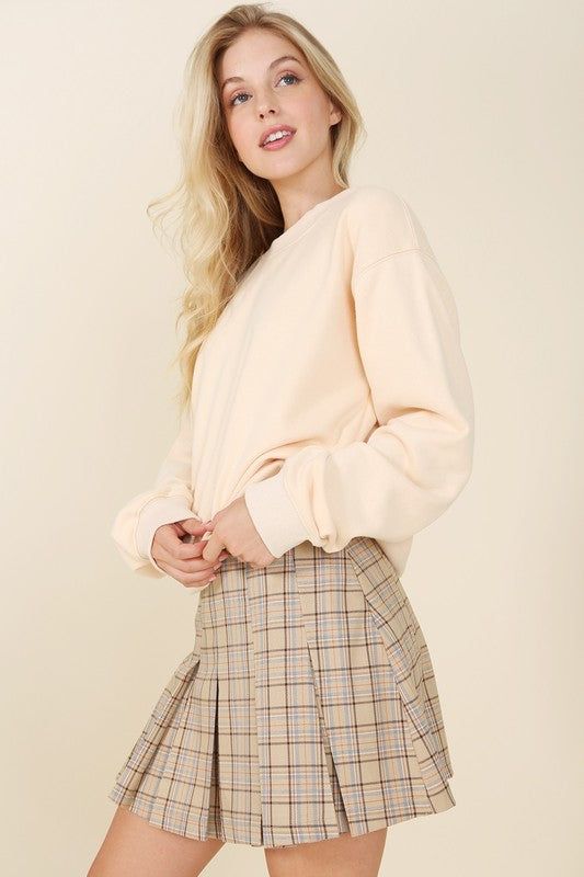 Lilou Plaid pleated mini skirt us.meeeshop - 