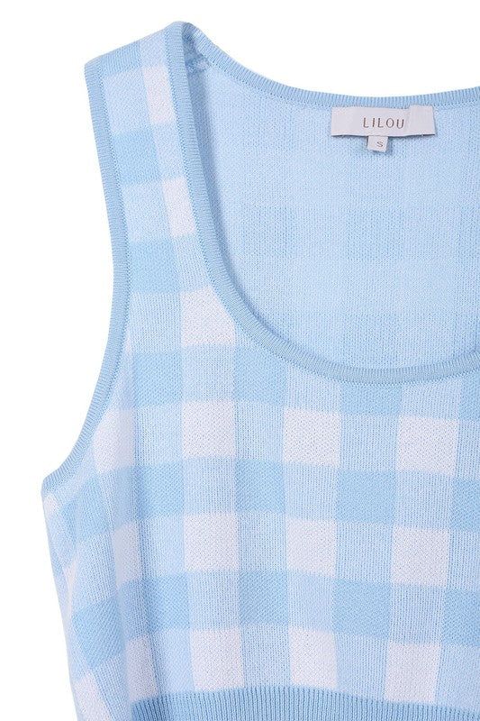 Lilou SL Gingham pattern other top us.meeeshop - 