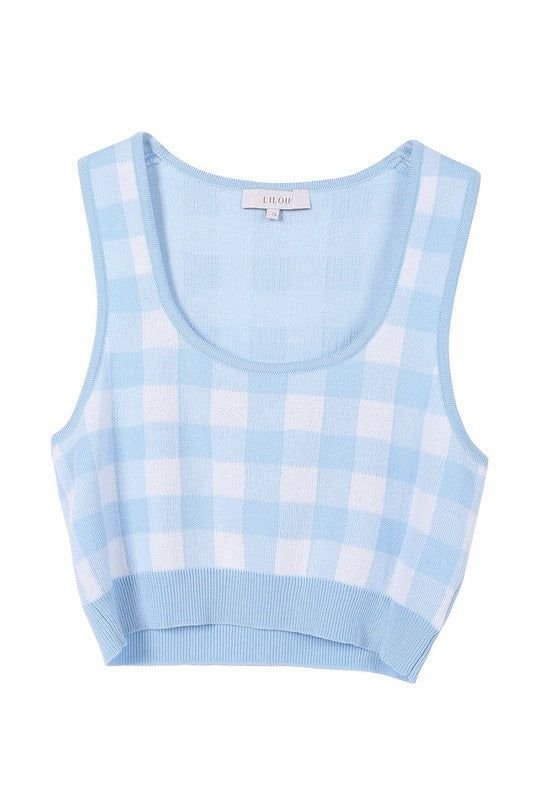 Lilou SL Gingham pattern other top us.meeeshop - 