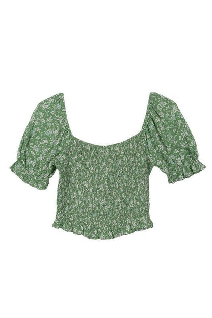 Lilou | SS smocked top us.meeeshop - 