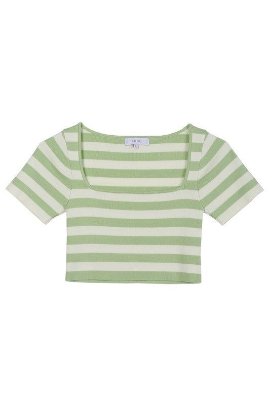 Lilou | SS stripe pullover shirt us.meeeshop - 