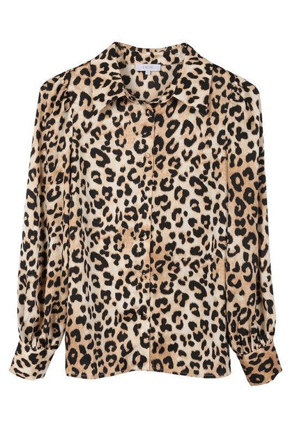 Lilou Satin leopard blouse us.meeeshop - 