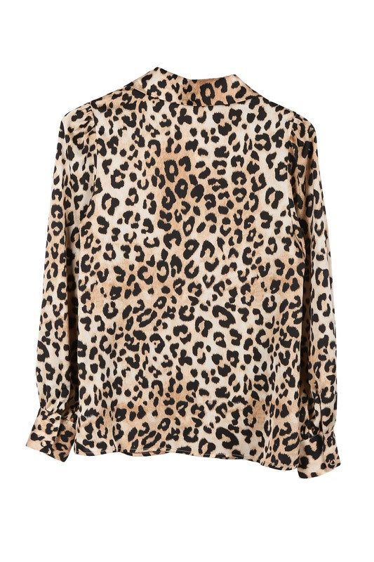 Lilou Satin leopard blouse us.meeeshop - 