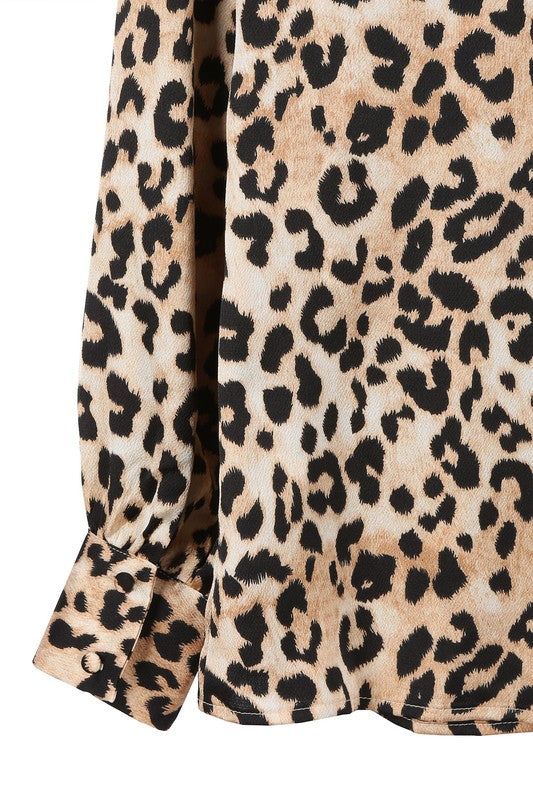 Lilou Satin leopard blouse us.meeeshop - 