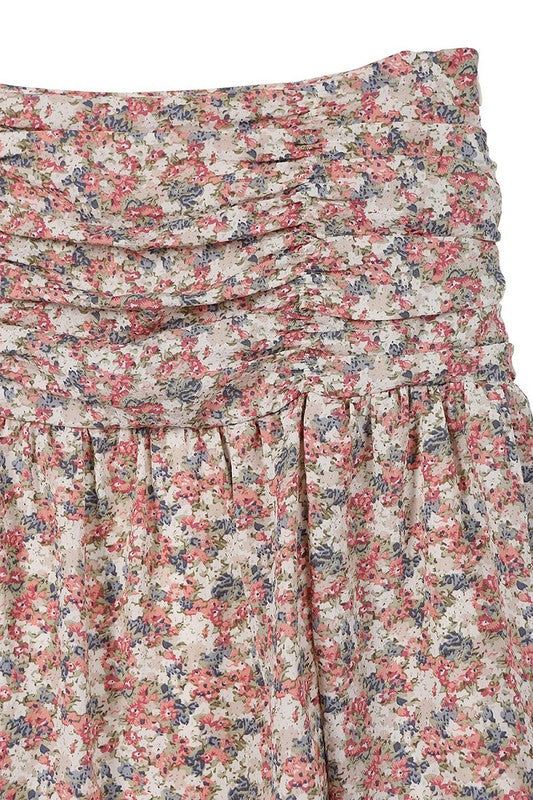 Lilou Shirred floral skirt us.meeeshop - 