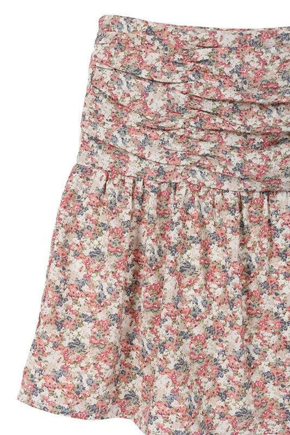 Lilou Shirred floral skirt us.meeeshop - 