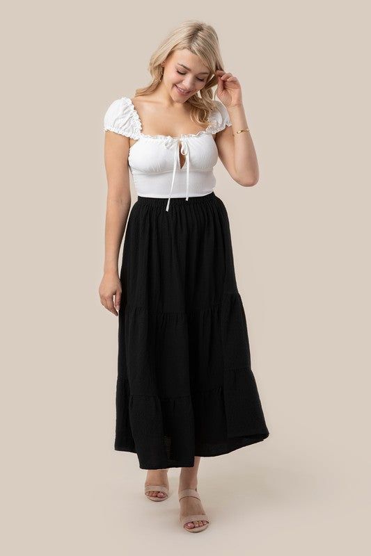 Lilou Tiered maxi skirt us.meeeshop - 