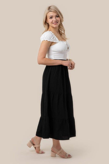 Lilou Tiered maxi skirt us.meeeshop - 