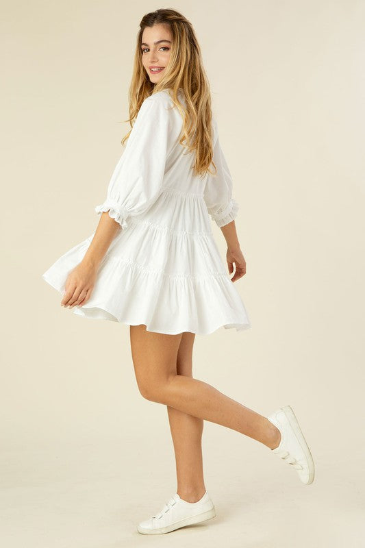 Lilou Tiered mini dress with tassel | us.meeeshop