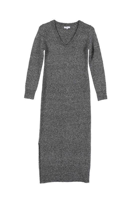 Lilou | V neck sweater maxi dress us.meeeshop - Dresses