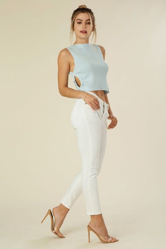 Lilou White skinny jeans us.meeeshop - 