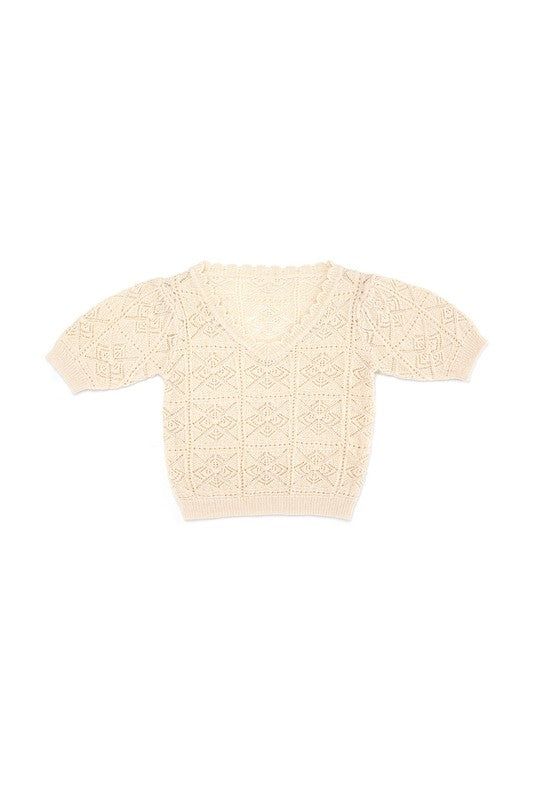 Women's Lilou Crochet knit top - us.meeeshop