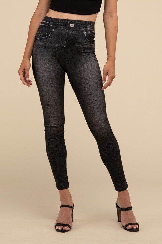 Lilou Denim Leggings - us.meeeshop