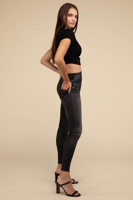 Lilou Denim Leggings - us.meeeshop