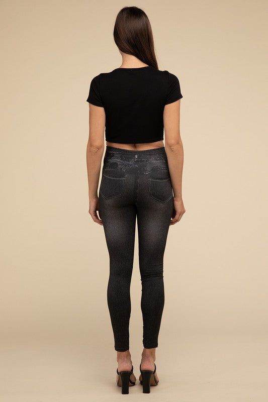 Lilou Denim Leggings - us.meeeshop