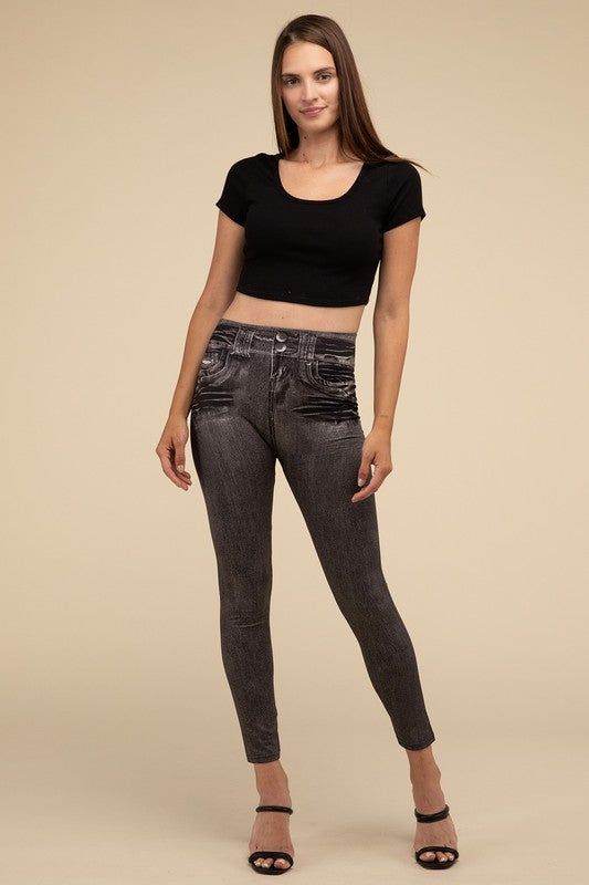 Lilou Denim Leggings - us.meeeshop