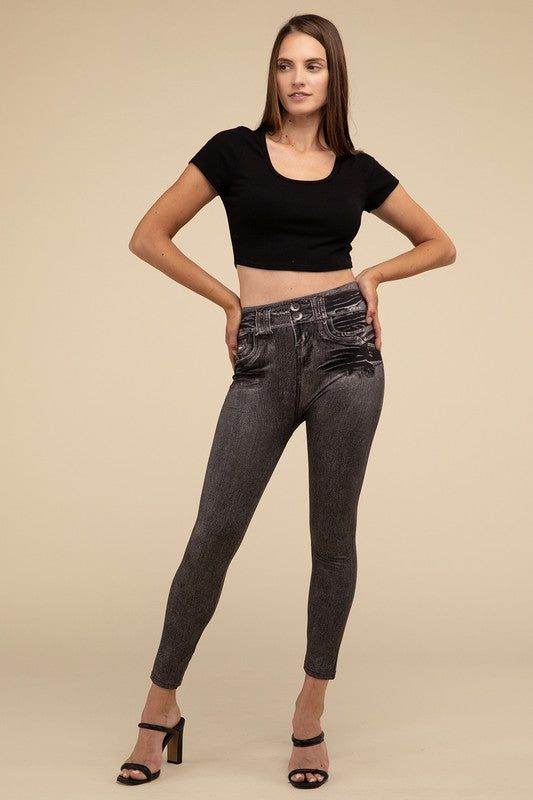 Lilou Denim Leggings - us.meeeshop