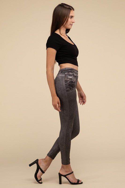 Lilou Denim Leggings - us.meeeshop