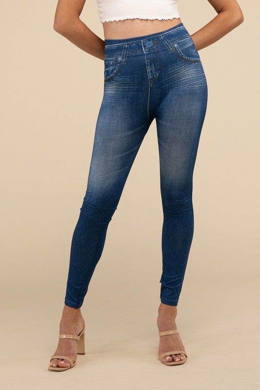 Lilou Denim Leggings - us.meeeshop