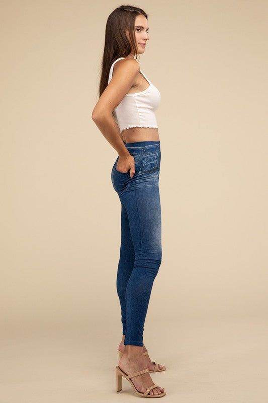 Lilou Denim Leggings - us.meeeshop