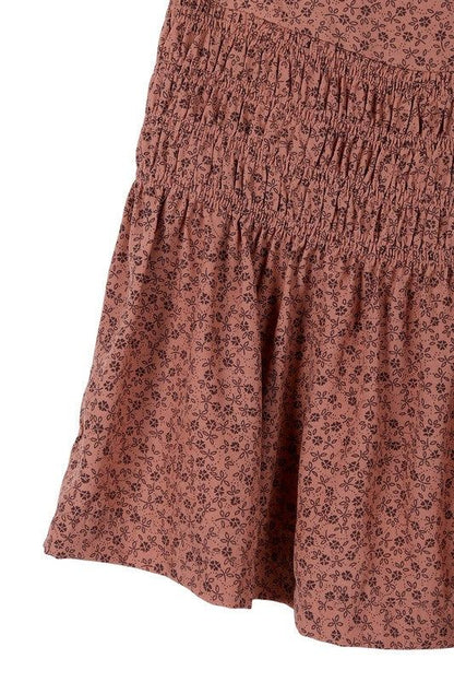 Lilou | Floral smocked skirt - us.meeeshop