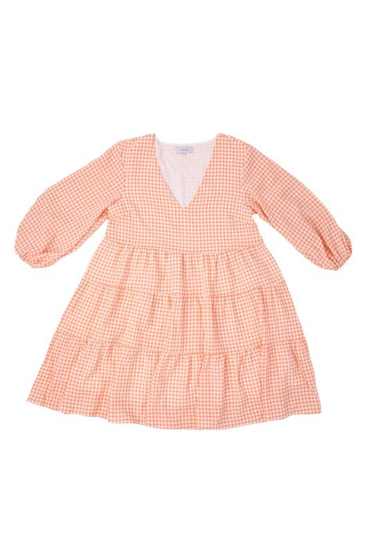 Lilou Gingham checked tiered dress - us.meeeshop