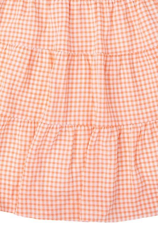 Lilou Gingham checked tiered dress - us.meeeshop