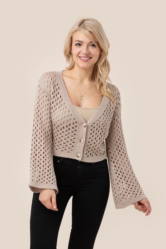 Lilou Hole-knit cardigan - us.meeeshop